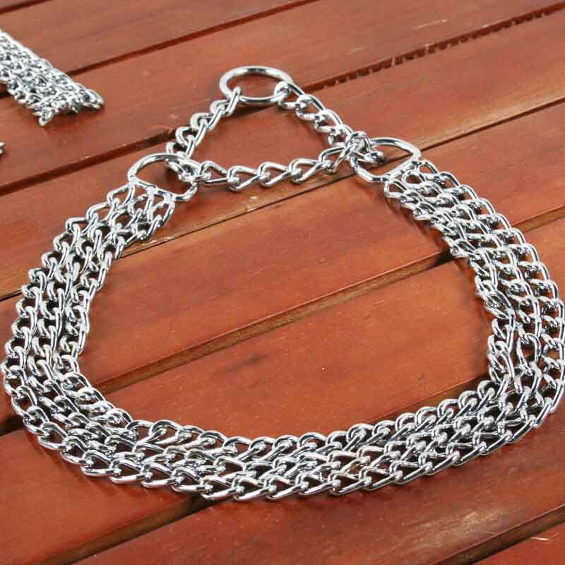 华元hoopet 狗狗项圈脖套颈圈金毛杜宾猛犬中大型犬狗链宠物铁链控制