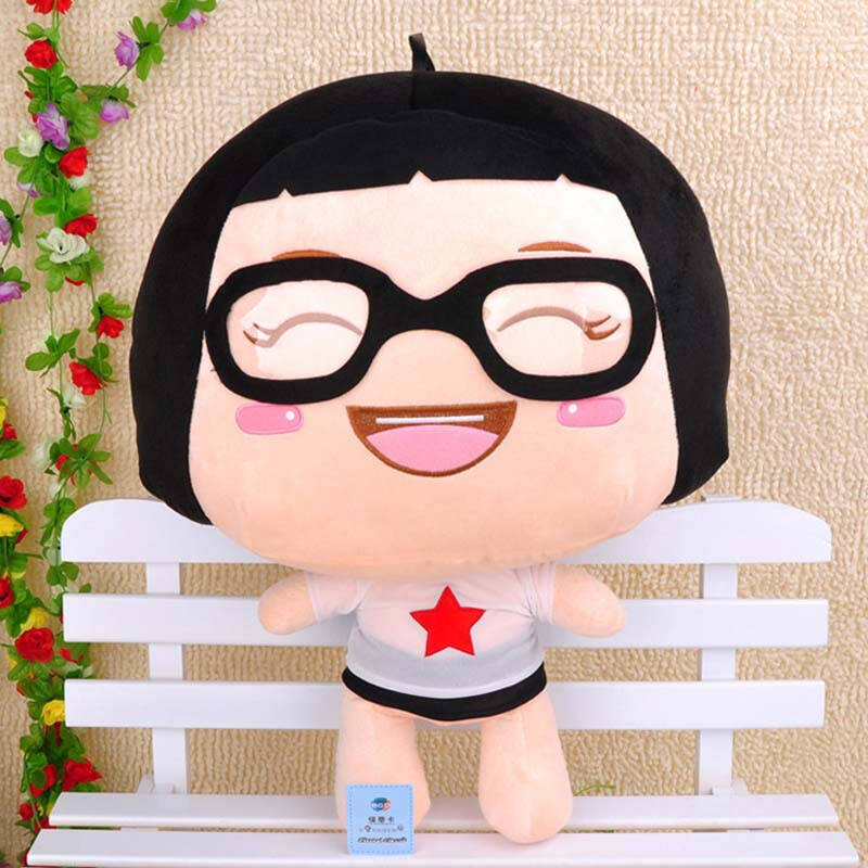 休杰hello菜菜 菜菜公仔 布娃娃 大号 毛绒玩具 玩偶 礼物 撅嘴款