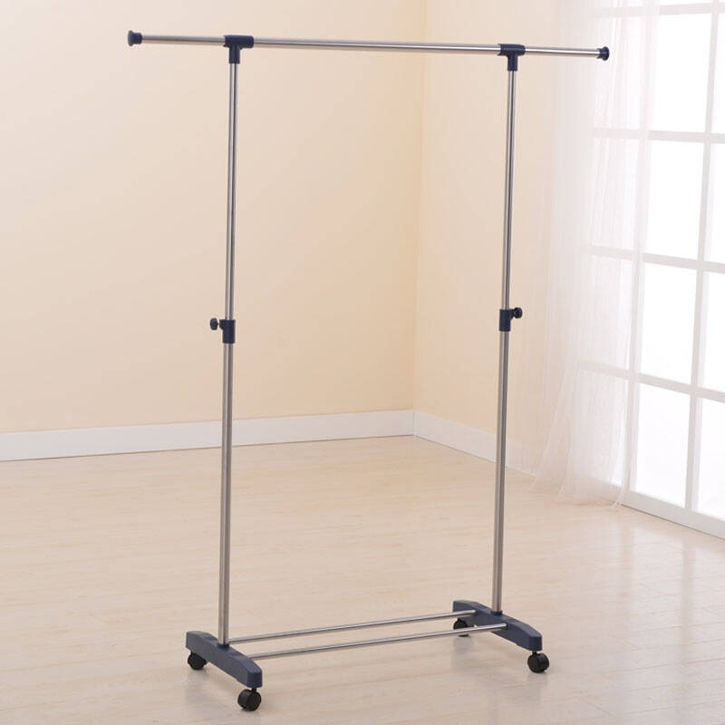 日益新单杆晾衣架阳台落地可伸缩升降移动晒衣架 ryx-03-001