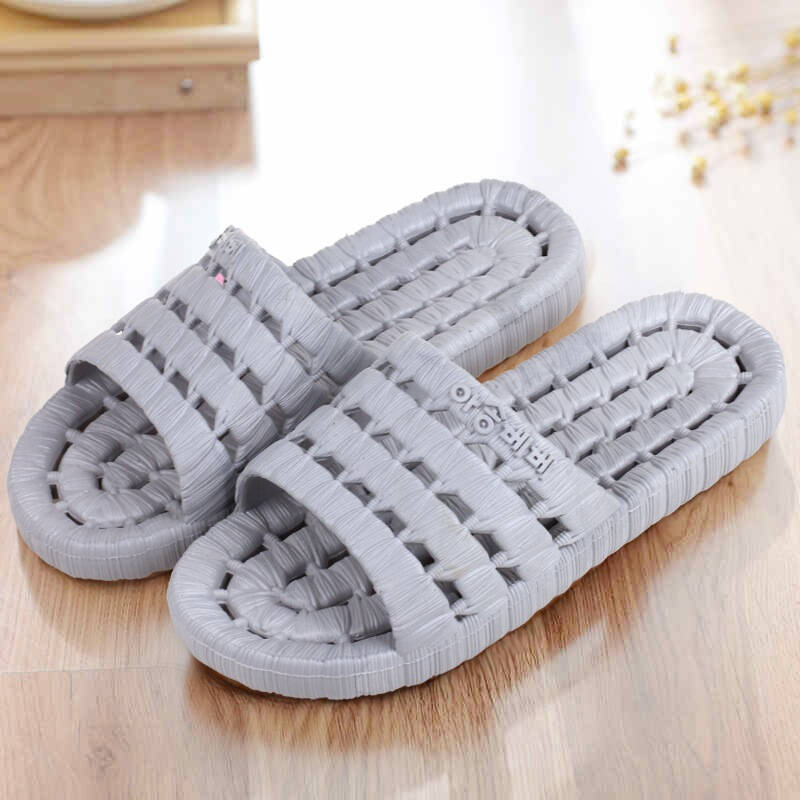 恋家 新款夏季凉拖鞋防滑浴室拖鞋 男款浅灰色44码 lj88820 京东自营