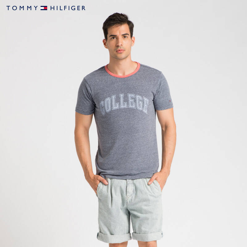 tommy hilfiger 品牌logo简约短袖t恤 | 1957870978ls 002紫灰色 m