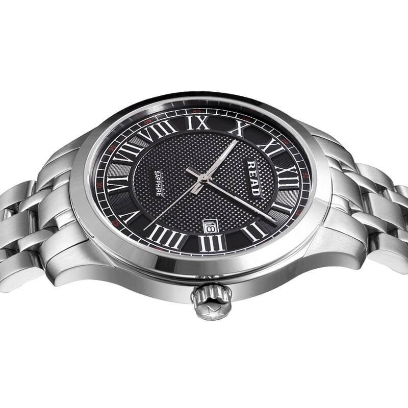 锐力(read)手表 海洋之心系列情侣表石英男表黑盘钢带r6002g