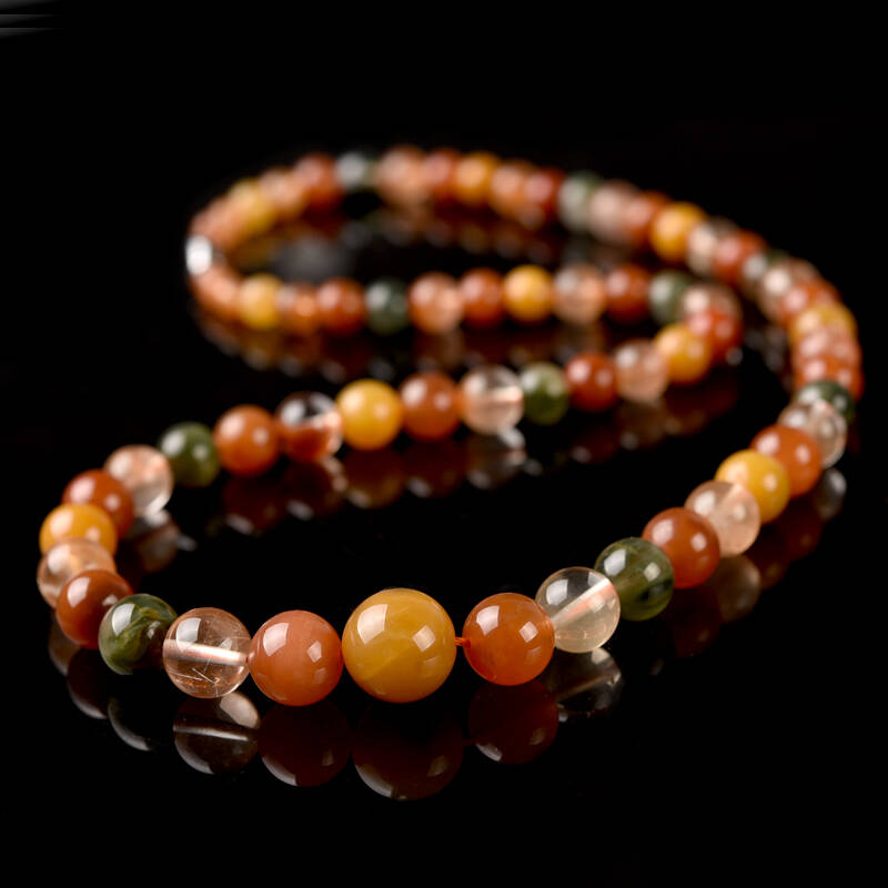 灵菲 福禄寿水晶项链 发晶饰品生日礼品礼物 女 送母亲