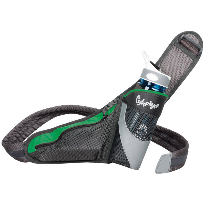 跑步包水壶运动腰包户外装备手机男女马拉松腰带 湖水蓝细腰版