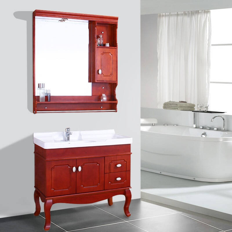 名爵(mejue) z-6213080实木浴室柜卫浴柜卫生间洗脸盆柜组合套装