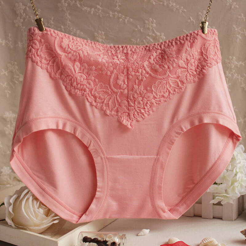 馨雅丽 三角收腹提臀女短内裤 大码女士舒适性感底裤k0484 虾红色