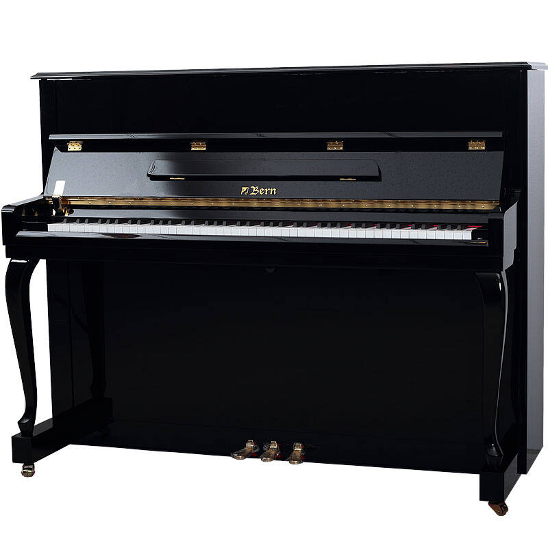 伯恩钢琴 立式钢琴 德国设计 教学钢琴 光亮乌黑色 xu系列