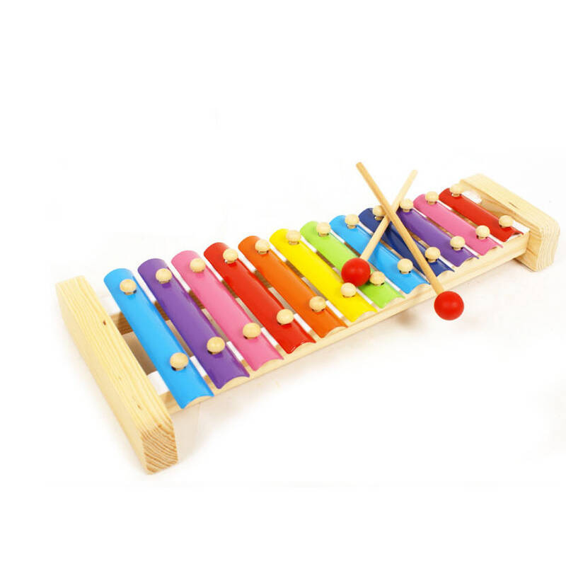 乐木宝宝玩具琴0-1岁(乐器玩具木制敲琴木质十二音,十五音琴幼儿小孩
