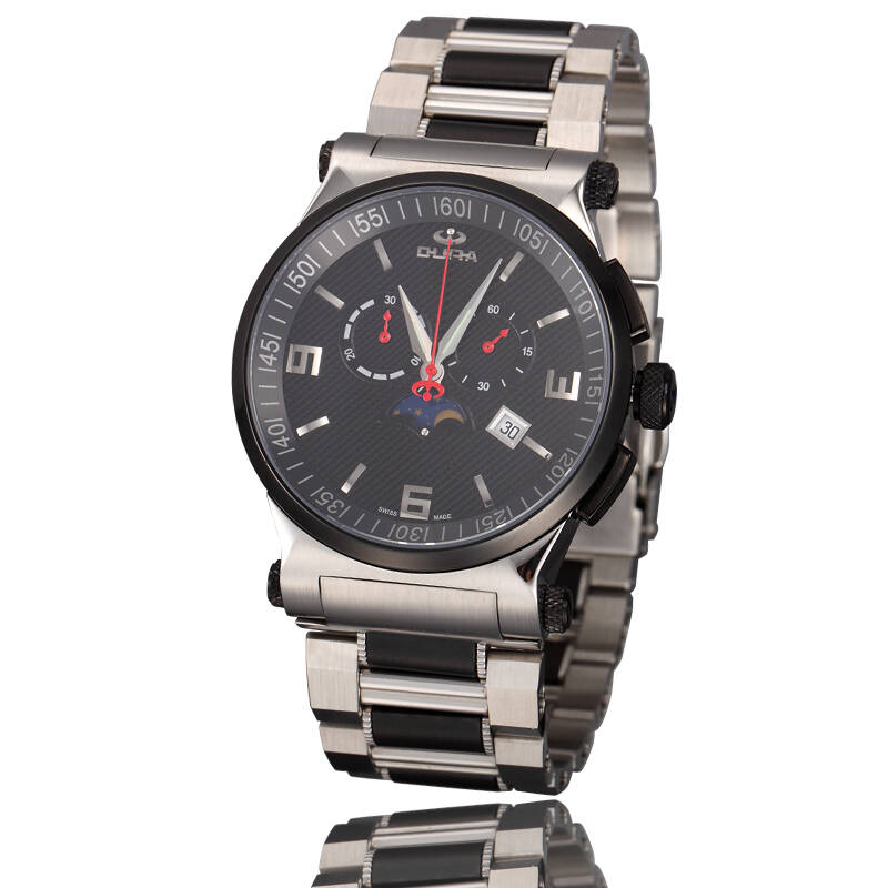 杜朗(dura)三眼石精准日历系列男士手表 dg20g-d