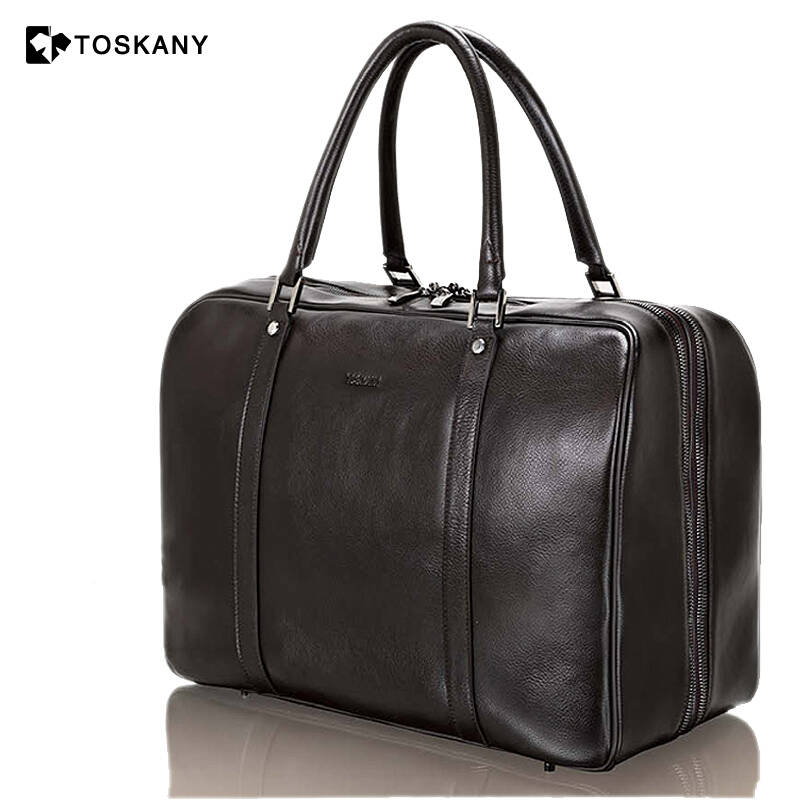 托斯卡尼(toskany)旅行手提包头层牛皮树羔皮商务旅行包t-17001