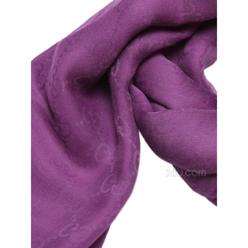 gucci 古驰 女士双g印花围巾307245-3g763-5200 紫色 f