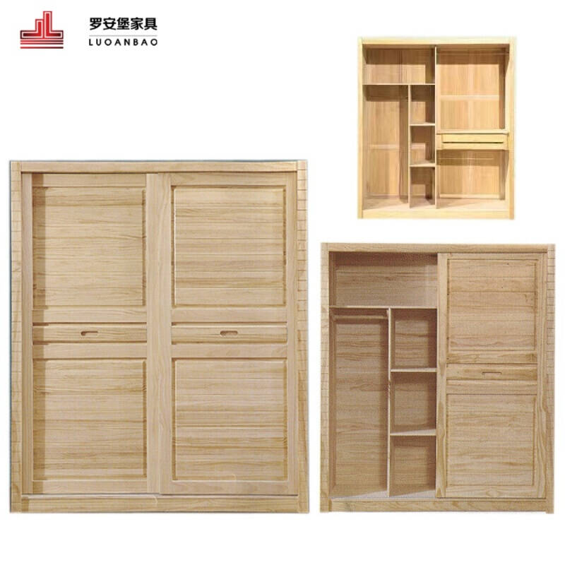 Solid Wood Wardrobe 1 2 Meter Sliding Door Cabinet 5 Solid Wood Wardrobe 1 2 Meter Sliding Door Cabinet 5 Doors Pine Light Yellow Default Ez Singapore