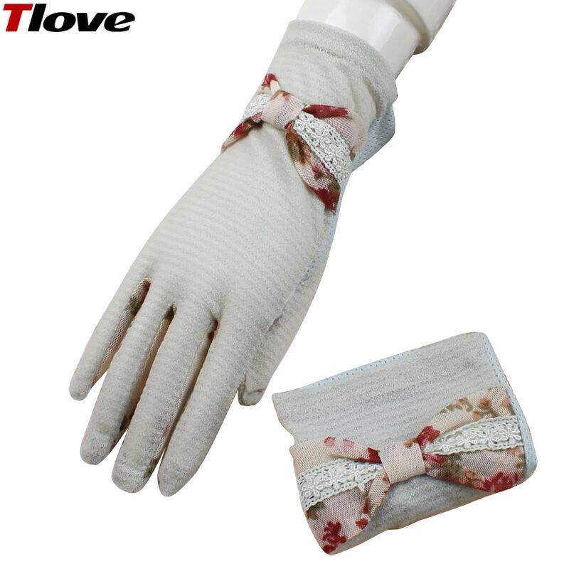 可爱韩版潮短款蕾丝时尚手臂套夏薄a5983 香草绿色 均码掌围17中指8cm