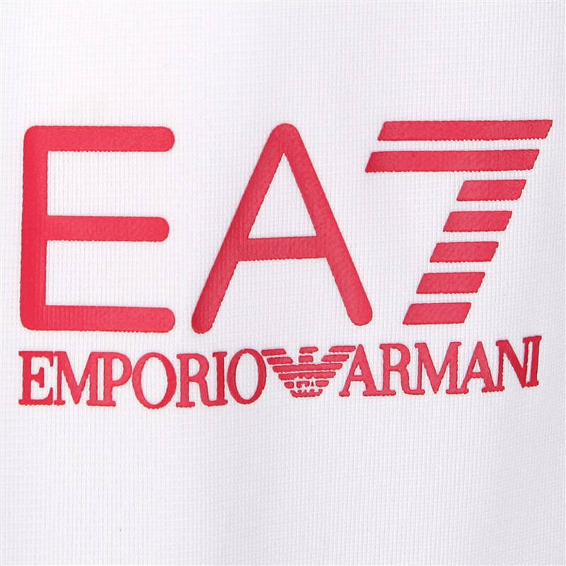 emporio ea7 阿玛尼 男款白色聚酯纤维红色印字logo运动长裤 272589 5
