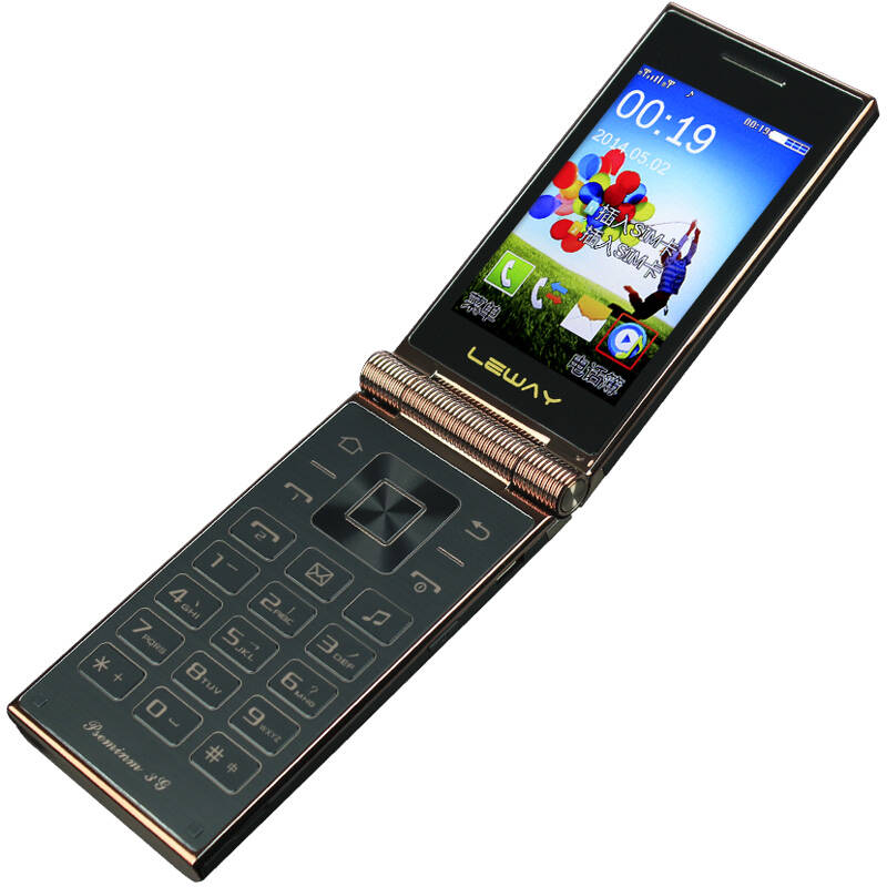 乐锐l012-2014 翻盖老人手机移动/联通2g 双卡双待 锖色