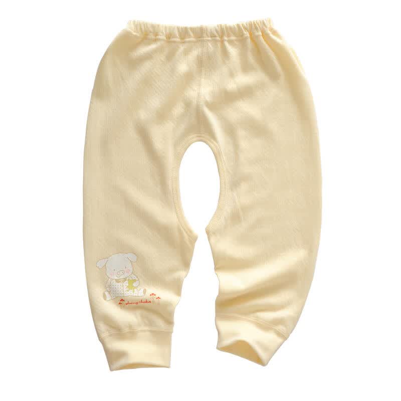 盛哲卡 婴儿开裆裤子秋季宝宝打底裤 春秋裤纯棉t1105 蓝色 80