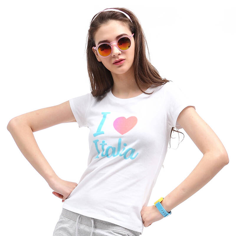 kappa卡帕背靠背 惠女t恤 女圆领短袖 运动休闲 k0422td35 漂白 l