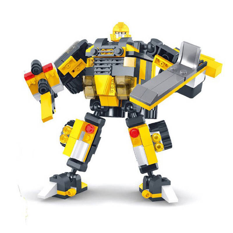 星钻积木积木变战士儿童拼装组装变形益智开智启蒙玩具 81512战火