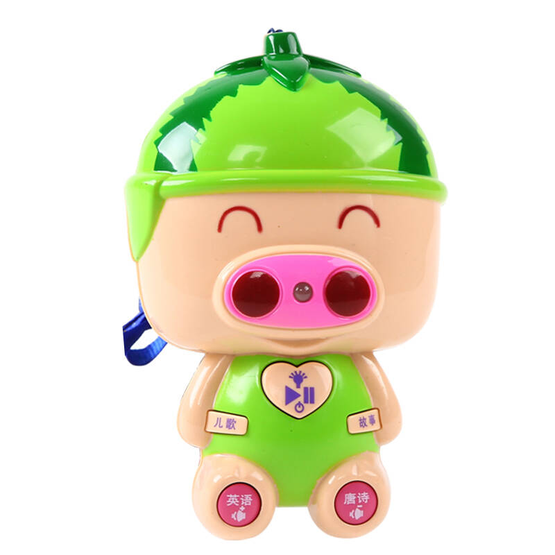 活石 麦兜兜猪公仔 宝宝故事机音乐点播玩具 早教启蒙儿童节日礼物