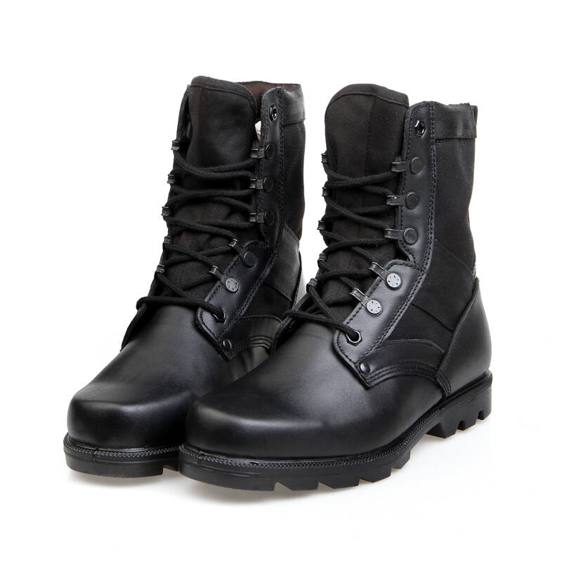 3515强人男时尚靴特种兵07式陆地作战靴军靴男双密度靴子zz07 黑色单
