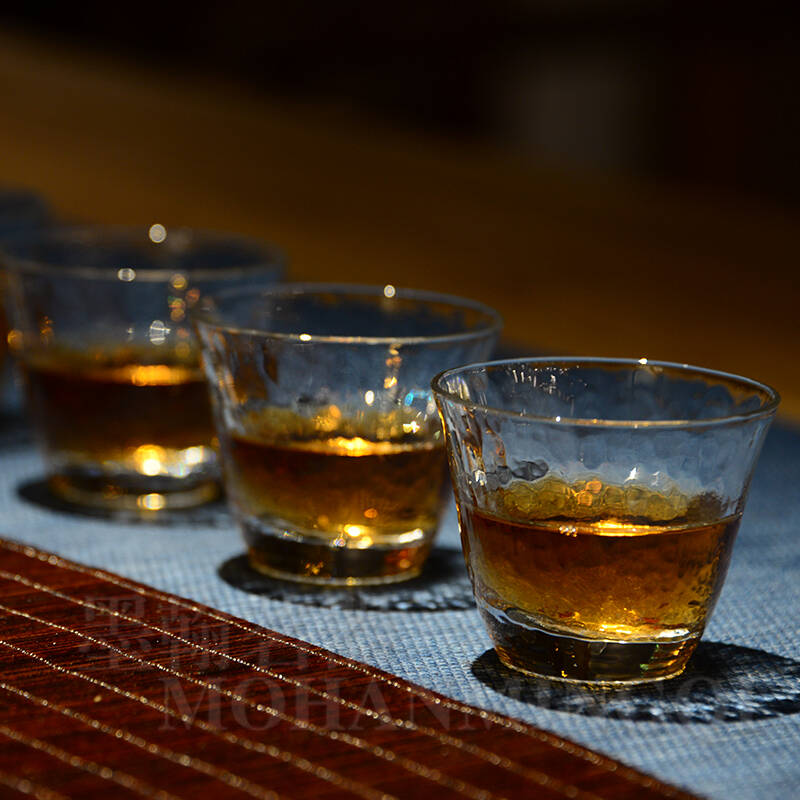 日本陶艺家 六入 锤目纹 玻璃 品茗杯 待客茶杯 wy0455 单只装