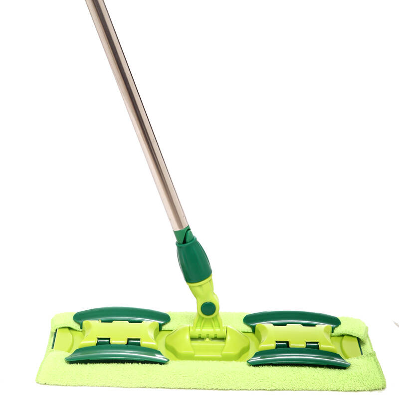 艾蒂洁 平板拖把 旋转拖把 高级木地板专用拖布 地拖墩布平托 绿色