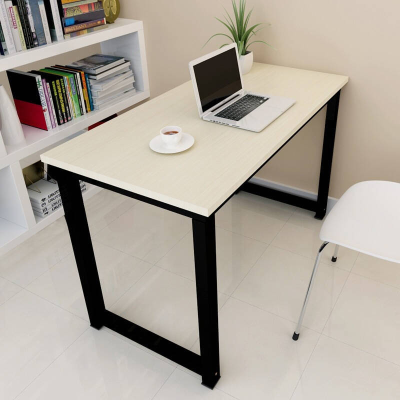 香可 钢木电脑桌台式简易书桌现代简约办公桌120*60*75cm白枫 京东