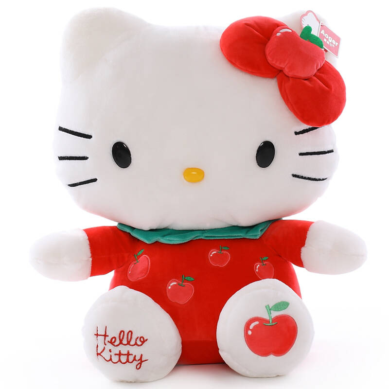 澳捷尔 hello kitty毛绒玩具 哈喽kt凯蒂猫公仔娃娃 红色 9寸约23cm