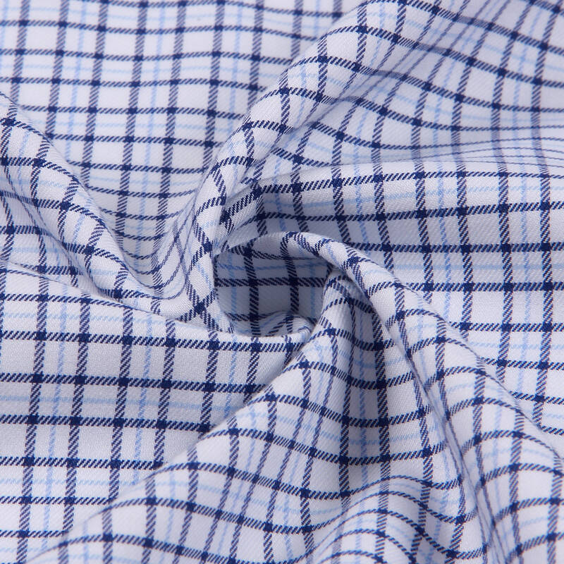 雅戈尔(youngor)2015春装免熨臻品男士衬衫长袖zp16070 蓝白格 42 