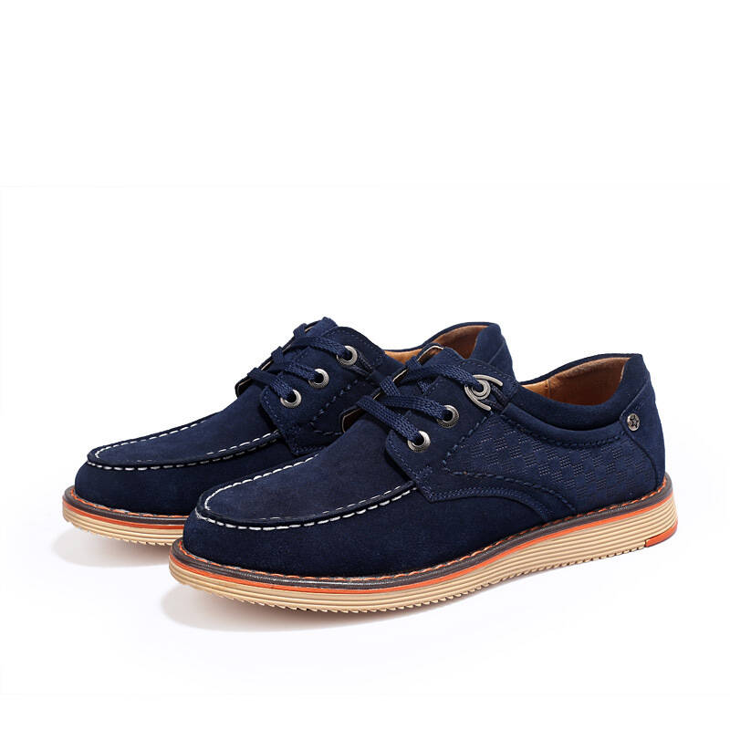 四季新款商务男鞋韩版百搭单鞋低帮鞋反绒皮时尚男士板鞋英伦潮鞋wjj