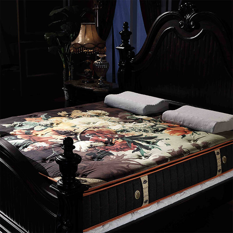 皇家马车 天然乳胶床垫 席梦思弹簧床垫 高档提花面料黑钻竹炭棉面料