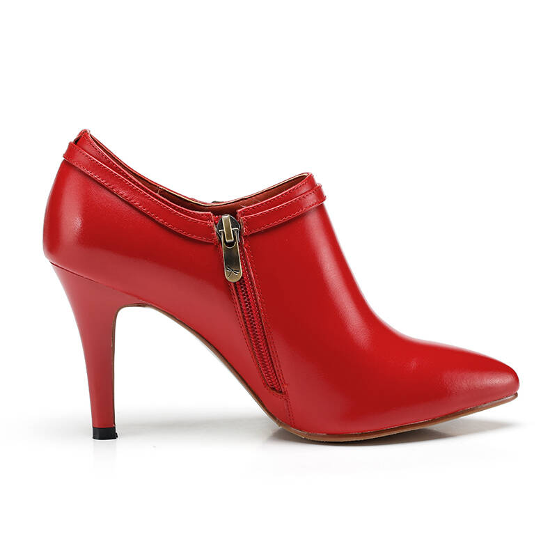 红蜻蜓 秋季新款头层牛皮时尚女士单鞋 wfb51591/92/93 红色 38