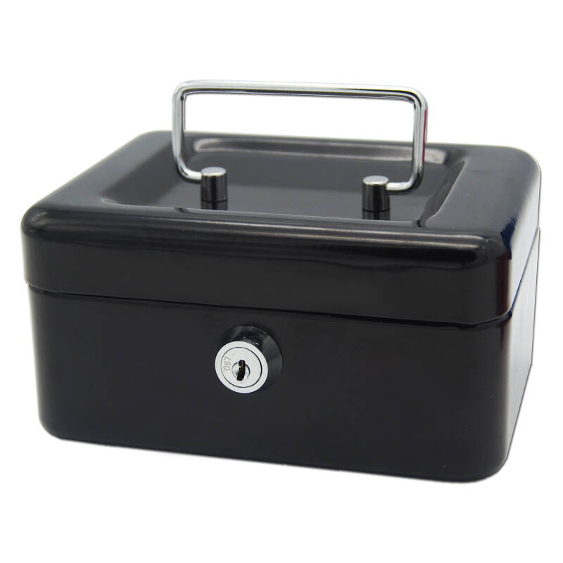 地牌r-0031 手提迷你钱箱 金库 收款箱 带锁收银箱 收钱盒 提款箱