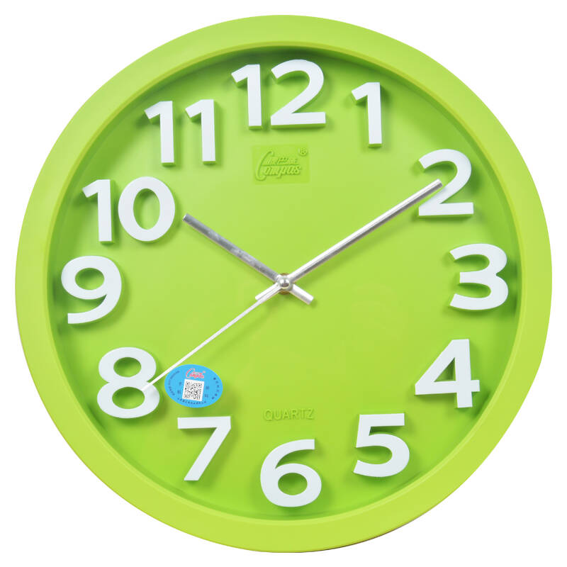 (compas)石英钟/挂钟/静音石英钟/田园/客厅装饰2641 绿色 - 京东