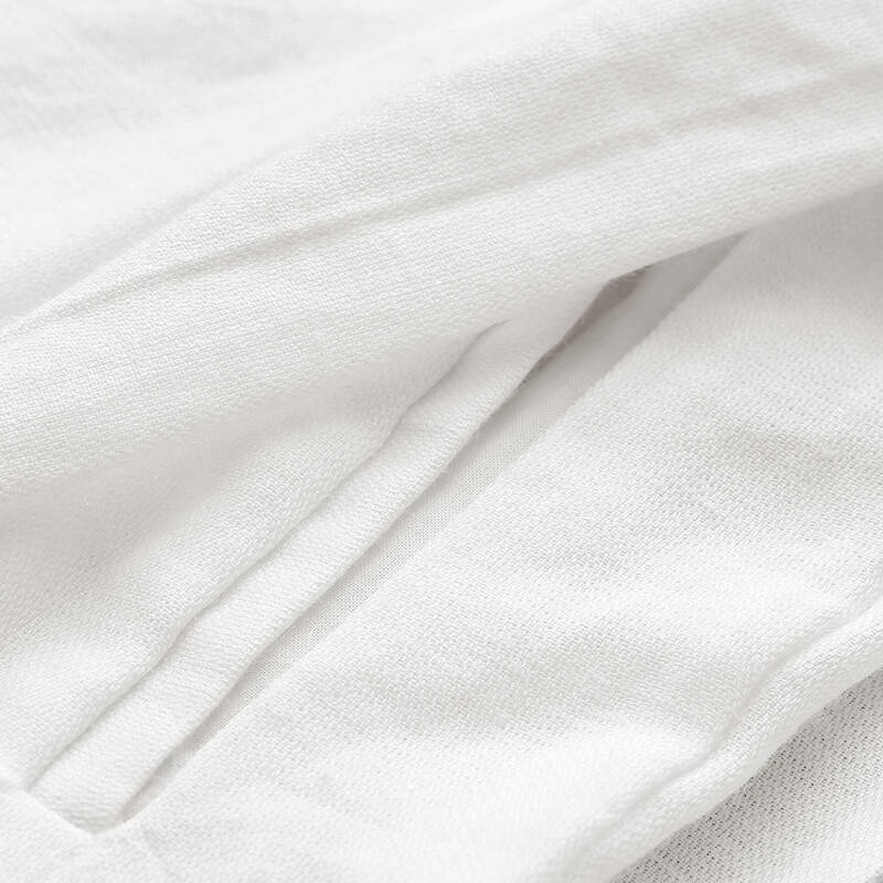 amiiredefine2015夏新品宽松休闲阔腿纯苎麻大码长裤女61570851 荼白