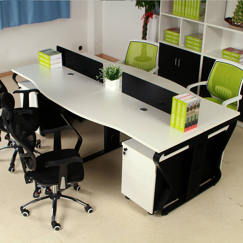 xw-熊威办公家具四人位办公桌工作位隔断简约时尚钢架职员卡位员工