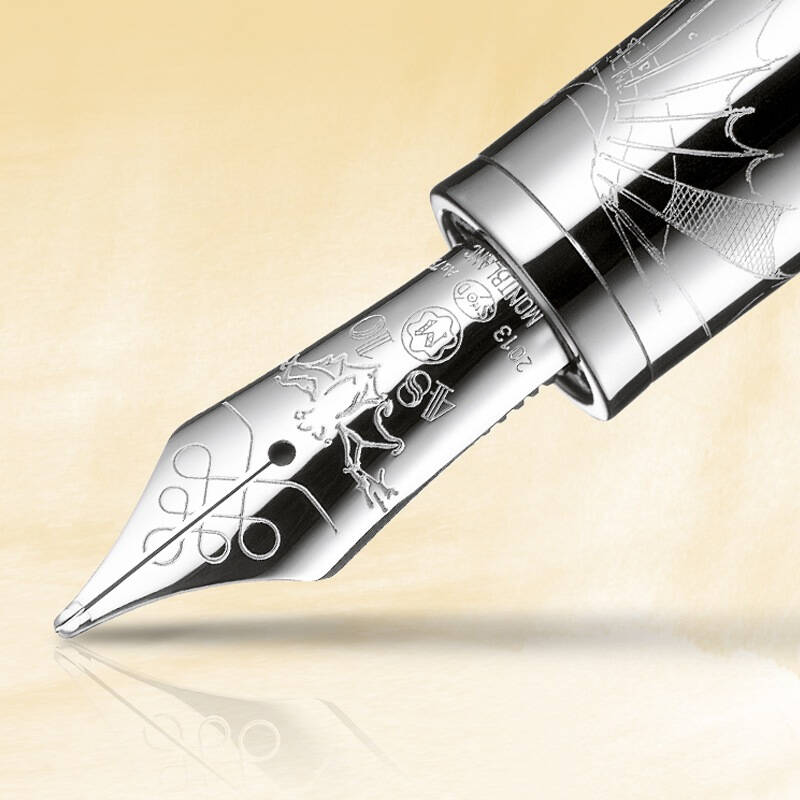 montblanc万宝龙版名人达芬奇钢笔/墨水笔m尖 109250