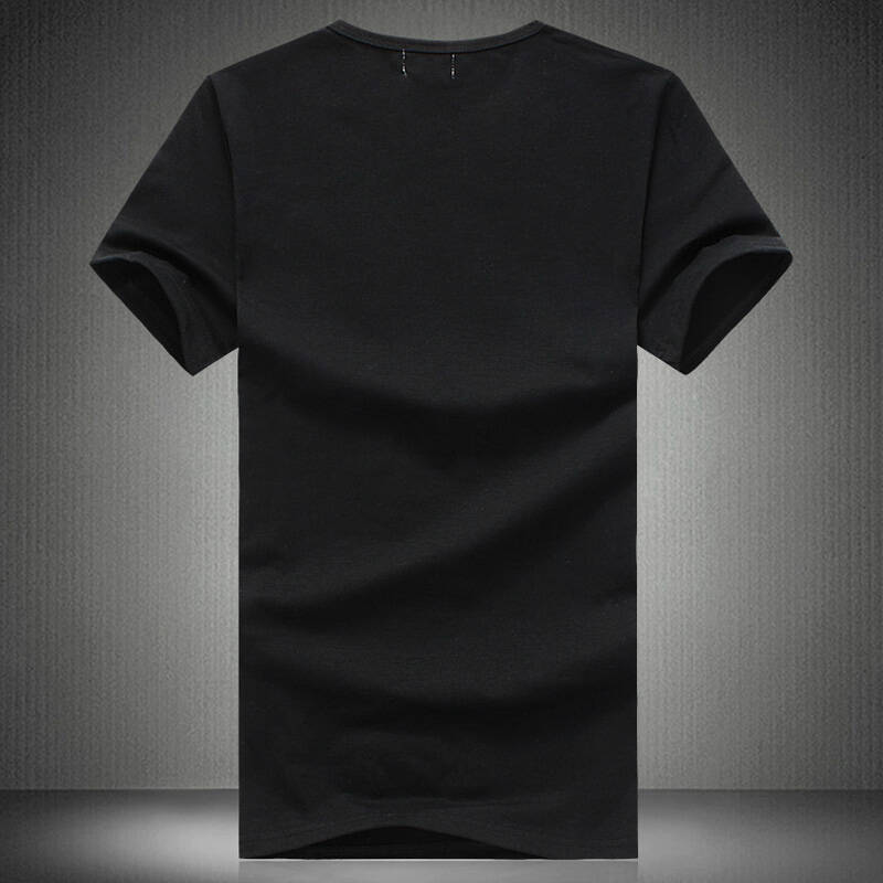 海宝兄弟【支持货到付款】 2014夏季 男士短袖休闲 大码 圆领t恤 黑色