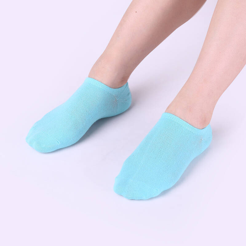 纯色棉袜子潮短袜防滑浅口隐形运动船袜男情侣袜-1双-h143102 女-青色