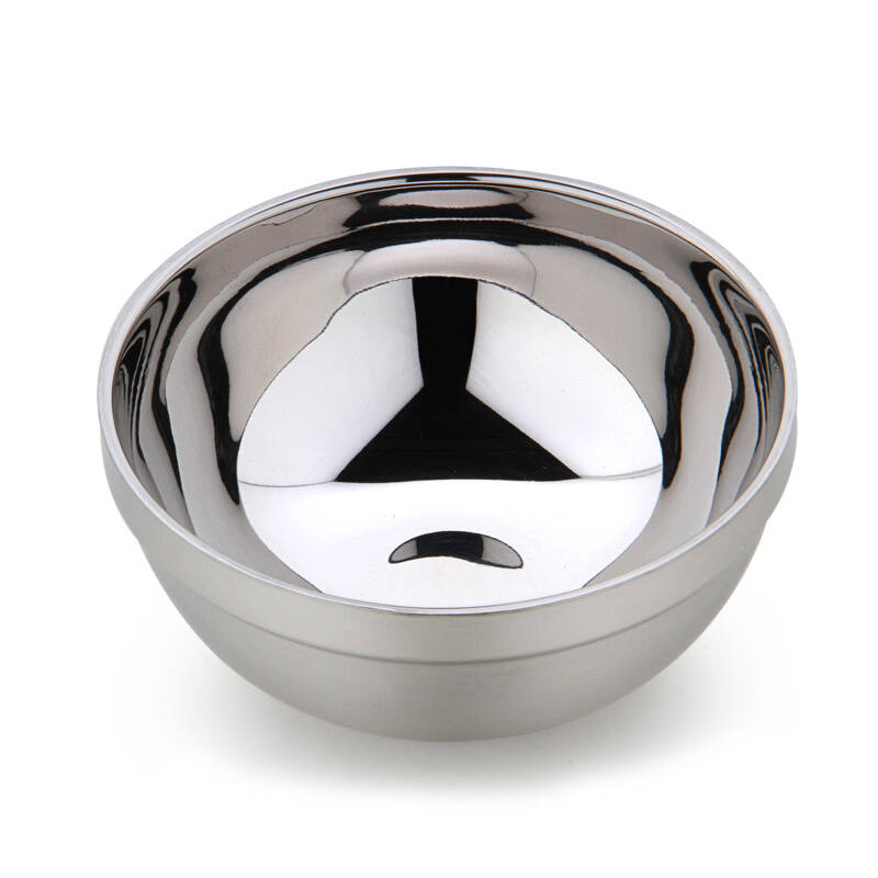 合兴利hesinly13cm不锈钢双层碗防烫隔热儿童防摔饭碗 13cm/5个装