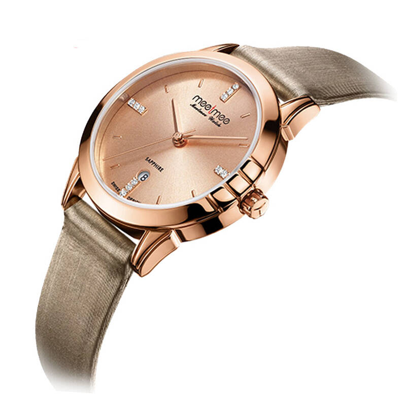 美特美(meetmee)瑞士正品石英表真皮女表超薄女士手表女时尚防水腕表