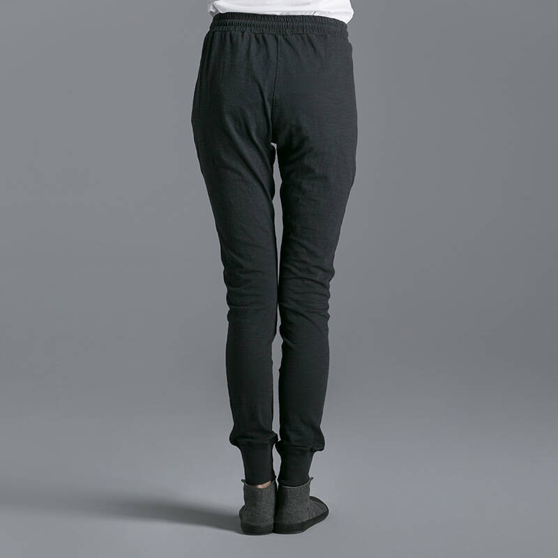 圣迪奥 sdeer 设计师品牌 休闲薄款松紧裤脚长裤4280838 黑色/91 s