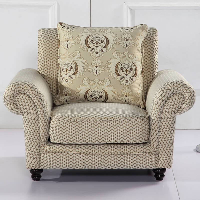 卡奴米 欧式沙发小户型布艺沙发组合 现代简约布沙发双人地中海沙发小