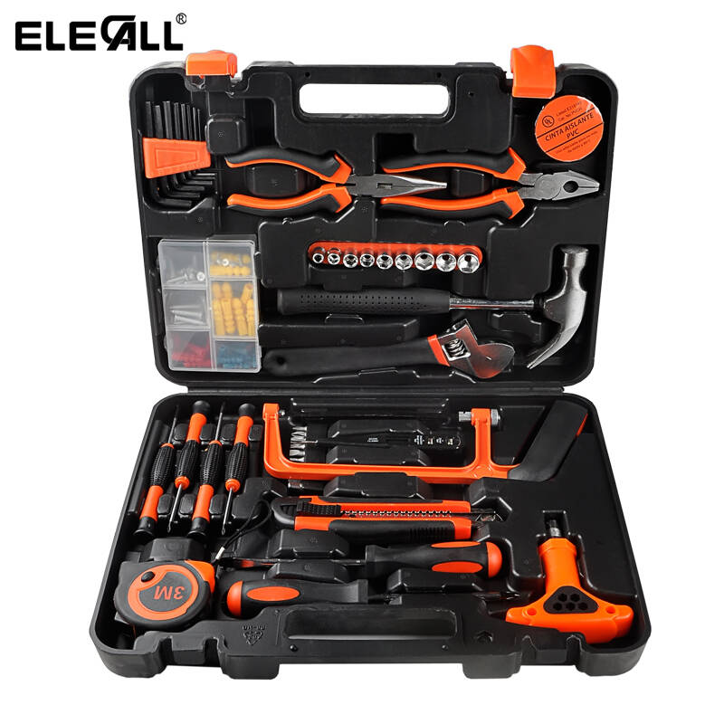 伊莱科 82件家用工具组套 五金工具组套 家用工具箱盒套装 et-dz82