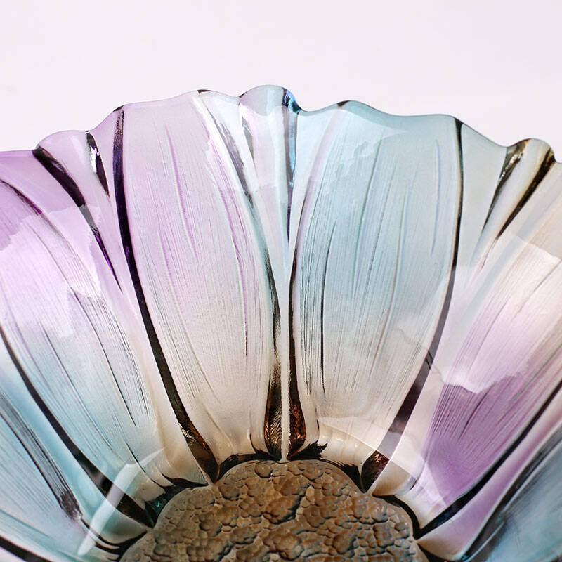 盘套装 干果盘零食盘果盆套件 葵花时尚创意客厅装饰 琉璃色(果斗)