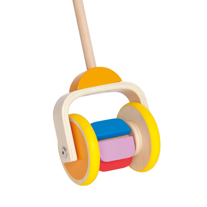 德国hape彩虹推推乐儿童玩具1-2岁宝宝益智智力早教学步车推车 发声