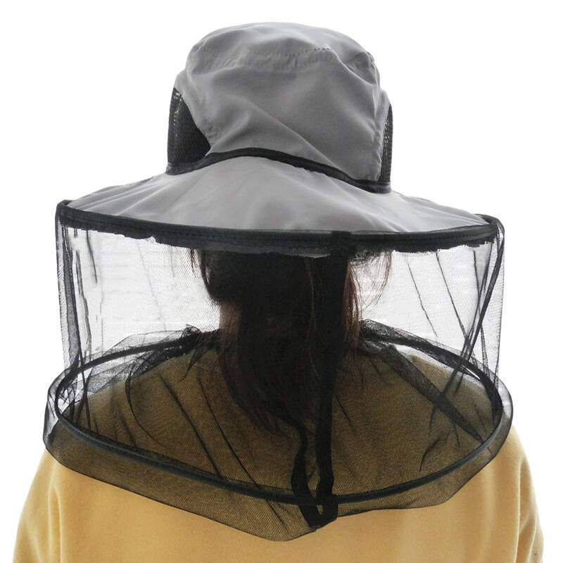隐士 防蚊帽防蜂帽 钓鱼帽子遮阳帽 防护帽 灰色 垂钓用品