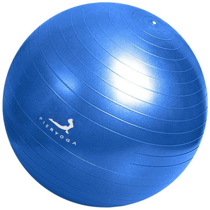 皮尔瑜伽 无毒无味加厚防爆65cm瘦身健身标准专业瑜伽球蓝色 送打气筒