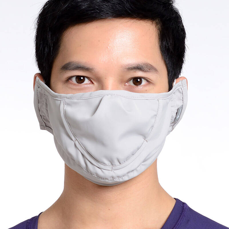 台湾uv100夏季抗uv防泼水立体透气防紫外线口罩51168 灰卡其 f