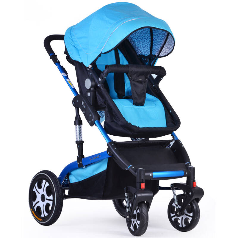 亿宝莱(yibaolai)婴儿推车高景观避震折叠可平躺坐婴儿车v16 果绿色